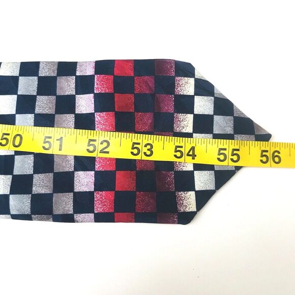 John Hill Executive Tie Checkered Flag Racing Plaid NASCAR Swing Mechanic USA - Picture 7 of 10